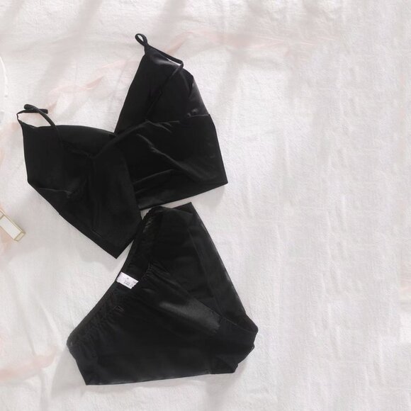 La Perla Luxury Satin Silk Bra Black